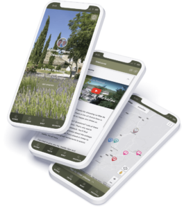 Touchstay digital vacation rental guidebooks fanned out in three images on a transparent background